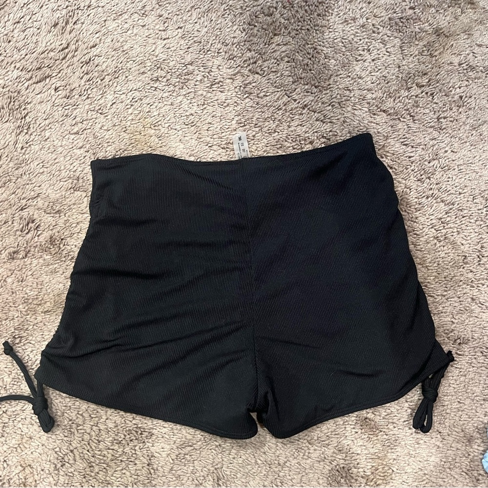 Black swim shorts